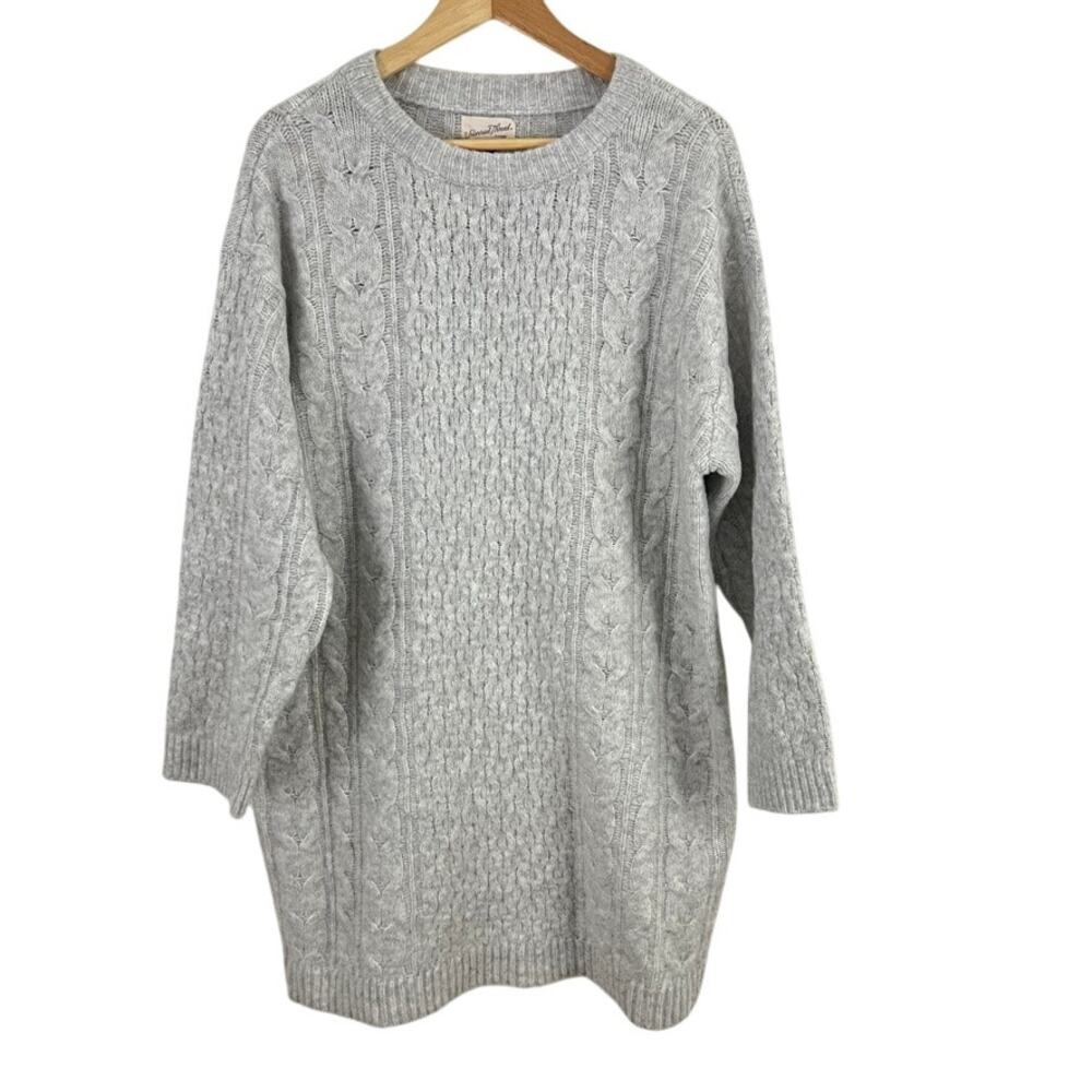 A New Day Sweater Dress Long Sleeve Gray Women Size Large New